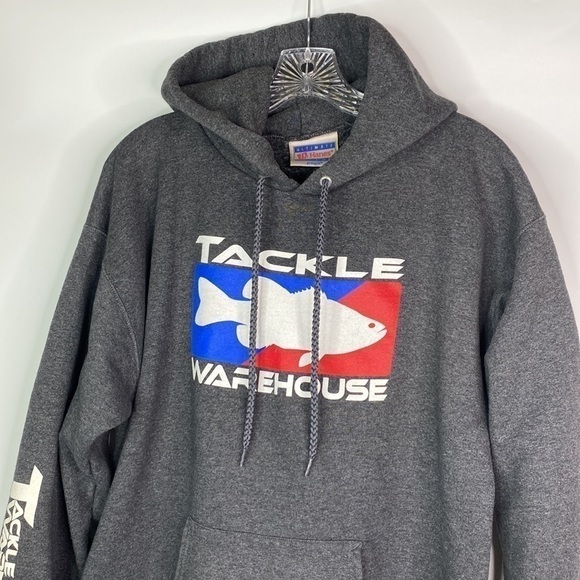 Tackle Warehouse Grey Hooded Sweatshirt Medium - Picture 2 of 9
